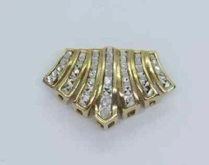 Colgante deslizante de diamantes redondo creado en laboratorio de 1,50 quilates enchapado en oro amarillo de 14 k - Imagen 1 de 8