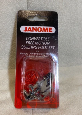 Janome Convertible Free Motion Quilt Foot Set for High Shank Models - Image 1 of 4