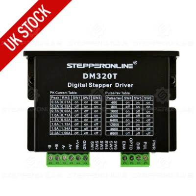 STEPPERONLINE Stepper Driver 10-30VDC for Nema 8,11, 14, 16, 17 Motor DM320T - Image 1 of 4