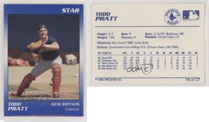 1990 Star New Brittain Red Sox Todd Pratt #16