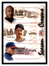 2002 Fleer Triple Crown #6SC BARRY BONDS / JEFF KENT / CHIPPER JONES ~F5V