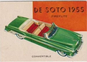 1954 Topps World on Wheels #175 desoto 1955 red back - Picture 1 of 2