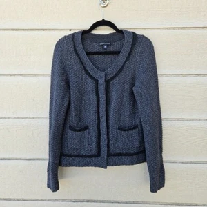 Banana Republic grau Merinowolle Jackie O Jacke Strickjacke Medium - Bild 1 von 8