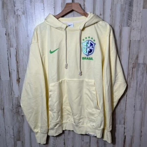 Nike Brasilien Nationalmannschaft Stadion Pullover Fußball Hoodie hellgelb Herren Large - Bild 1 von 8