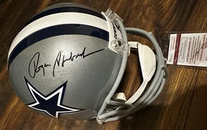 Casco Tamaño Completo Autografiado Firmado ROGER STAUBACH Dallas Cowboys Certificado JSA - Imagen 1 de 5