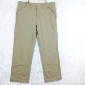 Dickies Womens Pants Straight Leg Relaxed Fit Beige Brown Casual Plus 16 - Picture 1 of 13