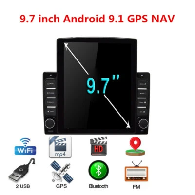 Reproductor de video multimedia de radio para automóvil Android con pantalla vertical de 9,7 pulgadas navegación GPS Foto 1 de 4