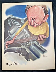 1940'S ESSO GREMLINS DIFFY DAN NO 3 VINTAGE OIL ADVERTISING PRINT FP127 - Picture 1 of 10