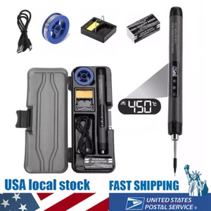 Type-C  Wireless Welding Tool Digital Electric Soldering Iron Kit Rechargeabl - Picture 1 of 8