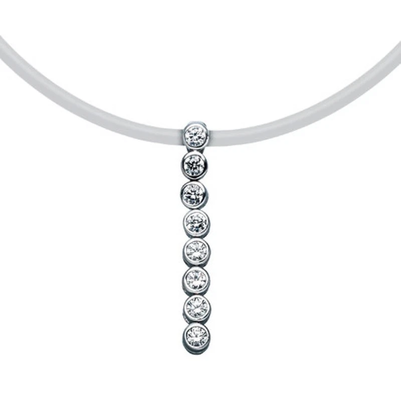 MAGNETIX Kettenanhänger 4413 Riviére Zirkonia-Edelstahl (35x4mm) Magnetschmuck - Bild 1 von 1