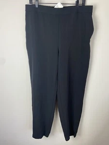 198 $ Eileen Fisher Damen Knöchelhose schwarz Größe Large - Bild 1 von 2