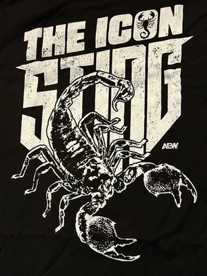 Camiseta Sting "The Icon Sting" Pro Wrestling Crate (PWC) Negra XL. Foto 1 de 4