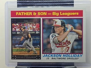 2025 Topps Heritage #66 Jackson y Matt Holliday padre e hijo Baltimore Orioles - Imagen 1 de 4