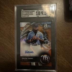 Bowman Platinum Xavier Isaac Orange 2023 automático/25 SGC 9,5/10 - Imagen 1 de 2