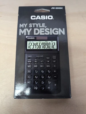 (G) Casio JW-200SC Black Desktop Calculator, New