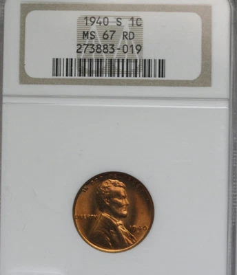 1940s Lincoln Cent   NGC MS67RD - Image 1 of 3