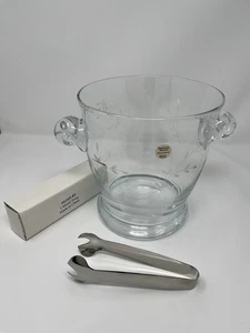 Princess House Heritage Crystal Ice Bucket w/ Tongs #6165 NIB Vintage Made in Po - Picture 1 of 5