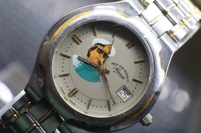 Vintage 1970s Gaddafi Dial West End Watch Co. Sowan Quartz Watch Stainless Steel - Image 1 of 4