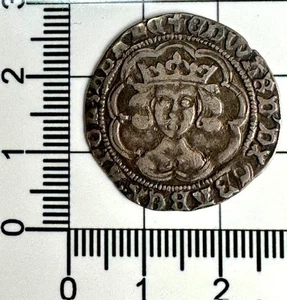 X438: Grossa d'argento martellata medievale Edoardo IV - Secondo Regno, S.R.2098 - Foto 1 di 3