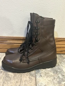 Belleville 330ST Steel Toe Boots Brown Leather Hot Weather Size 7 W Mens Flight - Picture 1 of 9