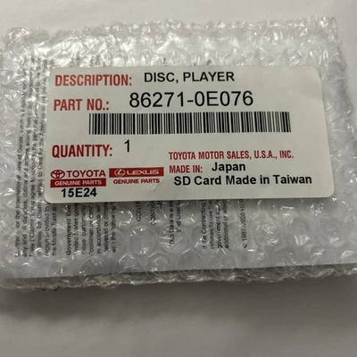 OEM TOYOTA 4RUNNER GPS UPDATE 2024 NAVIGATION MICRO SD CARD 86271 0E076 USA/CA - Image 1 of 2