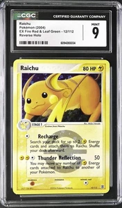 CGC 9 MINT Raichu EX Feuerrot & Blattgrün 12/112 Reverse Holo Pokemon Karte psa - Bild 1 von 2