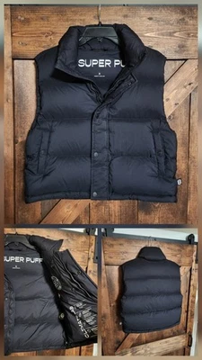 NEW Aritzia The Super Puff Shortie Puffer Vest Goose Down Black Sz Small NO HOOD - Image 1 of 4