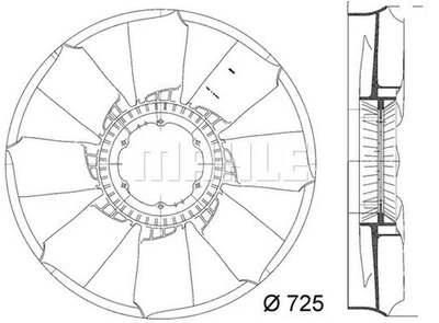 MAHLE BEHR HGV Fan wheel PREMIUM LINE [CFW50000P] AU - Image 1 of 3