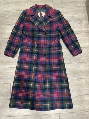 Vintage 1980's Pendleton Women's Multi Color Virgin Wool Long Coat RARE - Image 1 of 4