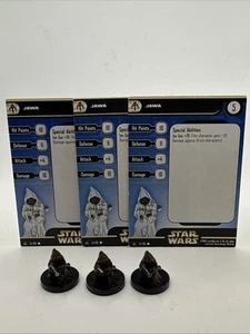 Star Wars Miniatures REBEL STORM Jawa 51/60 with card X3 - Picture 1 of 1