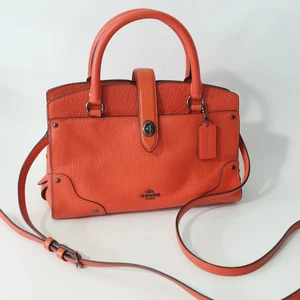 Coach Mercer Umhängetasche 24 Deep Coral Red Pebble Leather Crossbody 37779 L1681  - Bild 1 von 23