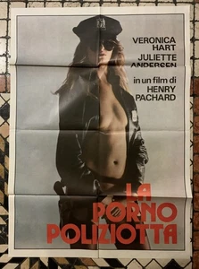 ORIGINAL ITALIAN MOVIE POSTER VERONICA HART HENRY PACHARD POLIZIOTTA - Picture 1 of 3