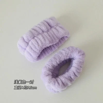 2 peças alça de pulso de microfibra para lavagem facial mão pulseira de suor reutilizável - Imagem 1 de 4