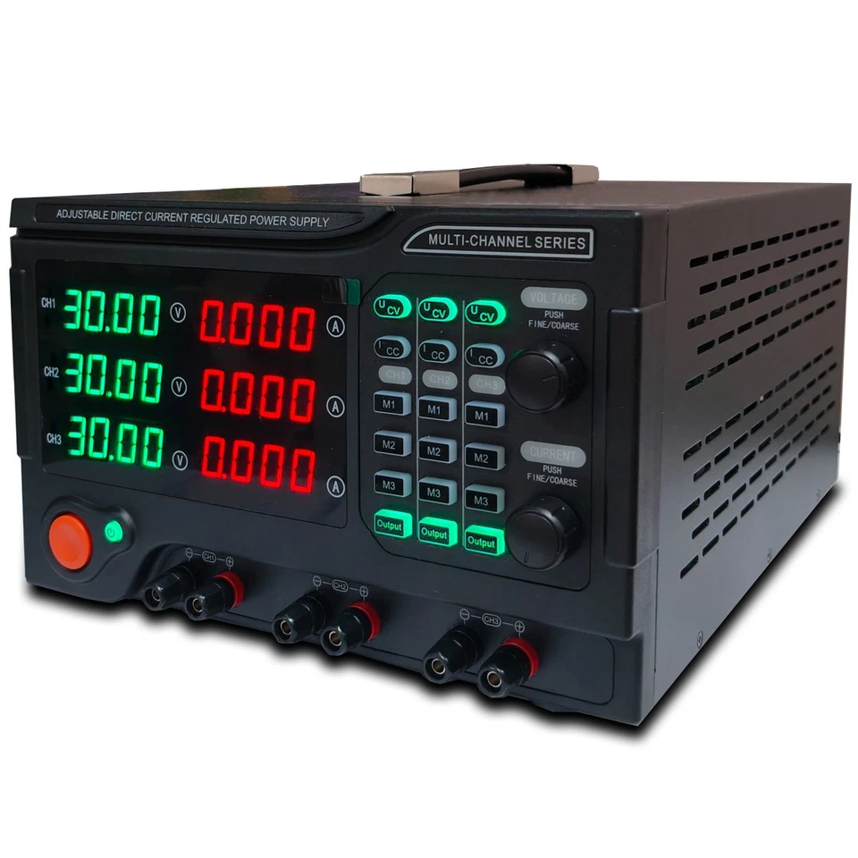 Programmierbares Labornetzteil, 3 Kanäle Labornetzgerät, 30V/5A, 30V/5A, 60V/5A - Bild 1 von 4