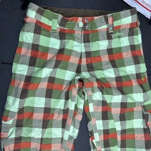 Neu ohne Etikett Burton Stow Cargohose Snowboarden orange kariert Herren Large Dryride - Bild 1 von 9