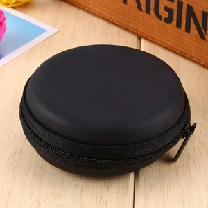 High Quality Mini Round Hard Storage Case Bag For Headphone SD TF Cards Fit - Bild 1 von 7