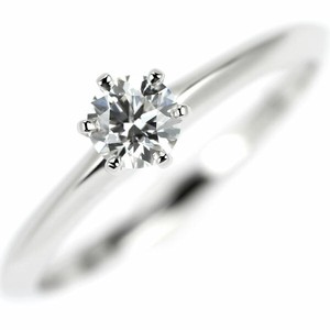 Tiffany Pt950 Diamond Ring 0.30ct G VVS1 Solitaire - Auth free shipping from Jap