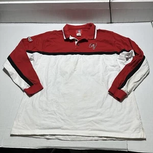 Camisa Polo Tampa Bay Buccaneers Para Hombres 2XL Manga Larga Clásica Roja Blanca Bloqueada - Imagen 1 de 16