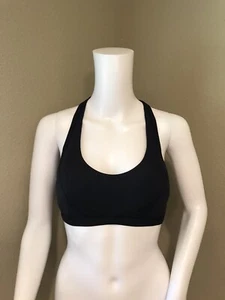Trina Turk Recreation Black Racer Back Sports Athletic Bra Med - Picture 1 of 6