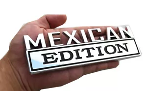 1x Calcomanías Edición MEXICANA Pegatina Coche 3D Letra Elevada Emblema Negro Cromado - Imagen 1 de 4