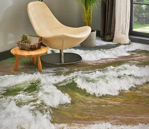 3D River Spray FZ145 Floor WallPaper Murals Epoxy Floor Print Decal UK Amy - Picture 1 of 6