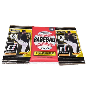 2025 Topps Heritage Baseball-8 Card Pack & (2) 2024 Donruss Baseball-5 Card Pack - Picture 1 of 4