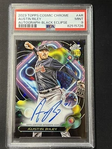 2023 Topps Cosmic Chrome Austin Riley Black Eclipse Refractor #8/10 PSA 9 Mint - Picture 1 of 2