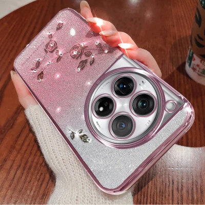 For OnePlus 12, Phone Case Luxury Fashion Bling Glitter Clear Soft Rubber Cover - Image 1 of 4