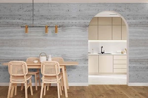 Stone Texture Travertine Gray Exclusive Designer Wallpaper Murals - Picture 1 of 9