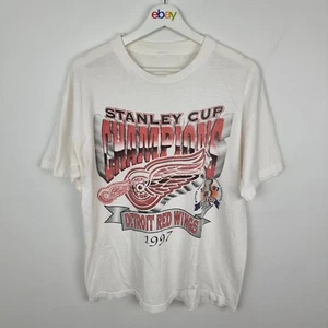 Camiseta De Colección Detriot Red Wings 1997 Stanley Cup Champions NHL Puntada Única - Imagen 1 de 6