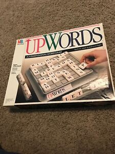 Vintage 1988 UpWords Cross Word Style Board Game Milton Bradley.