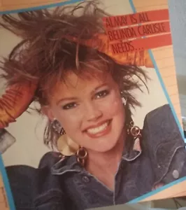 Belinda Carlisle 1980er Werbeposter ausklappbar Almay Kosmetik Promo GoGos - Bild 1 von 4