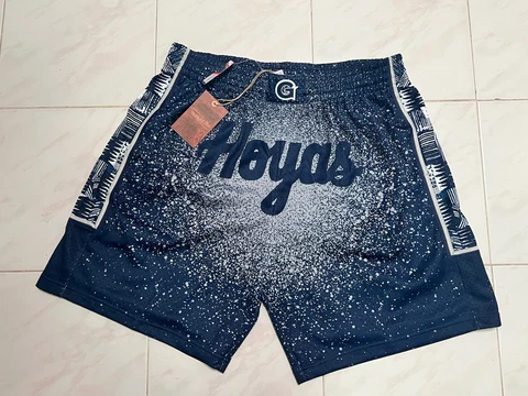Georgetown Hoyas NCAA Mitchell & Ness Spray Paint Swingman Short 1996 Men Sz XL Cover