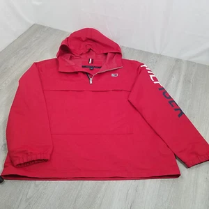 Tommy Hilfiger Mujer Rojo Lluvia Chaqueta Pull Over XL 18/20 Manga Larga CAPUCHA - Imagen 1 de 11